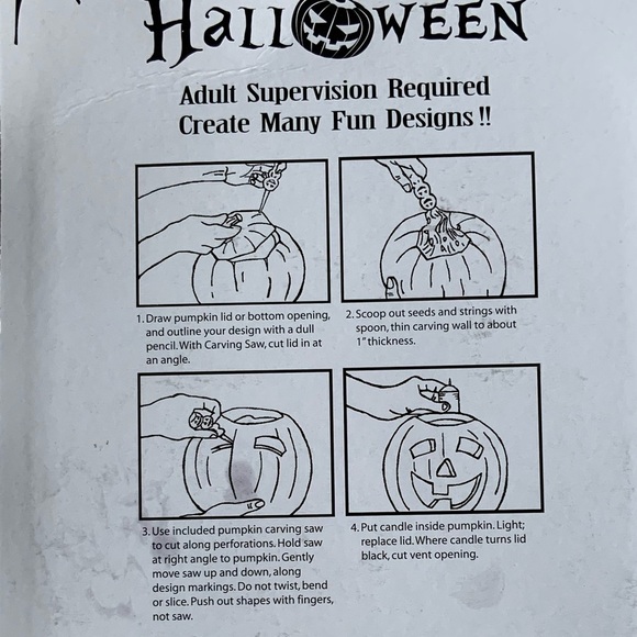 Halloween Pumpkin Carving Tool Set Decorator Kit - Picture 3 of 3